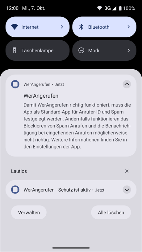 Hinweis auf eine fehlende Berechtigung